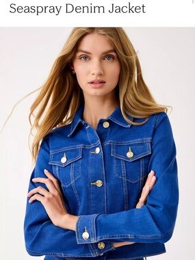 NWT womens medium Lilly Pulitzer Jean jacket!